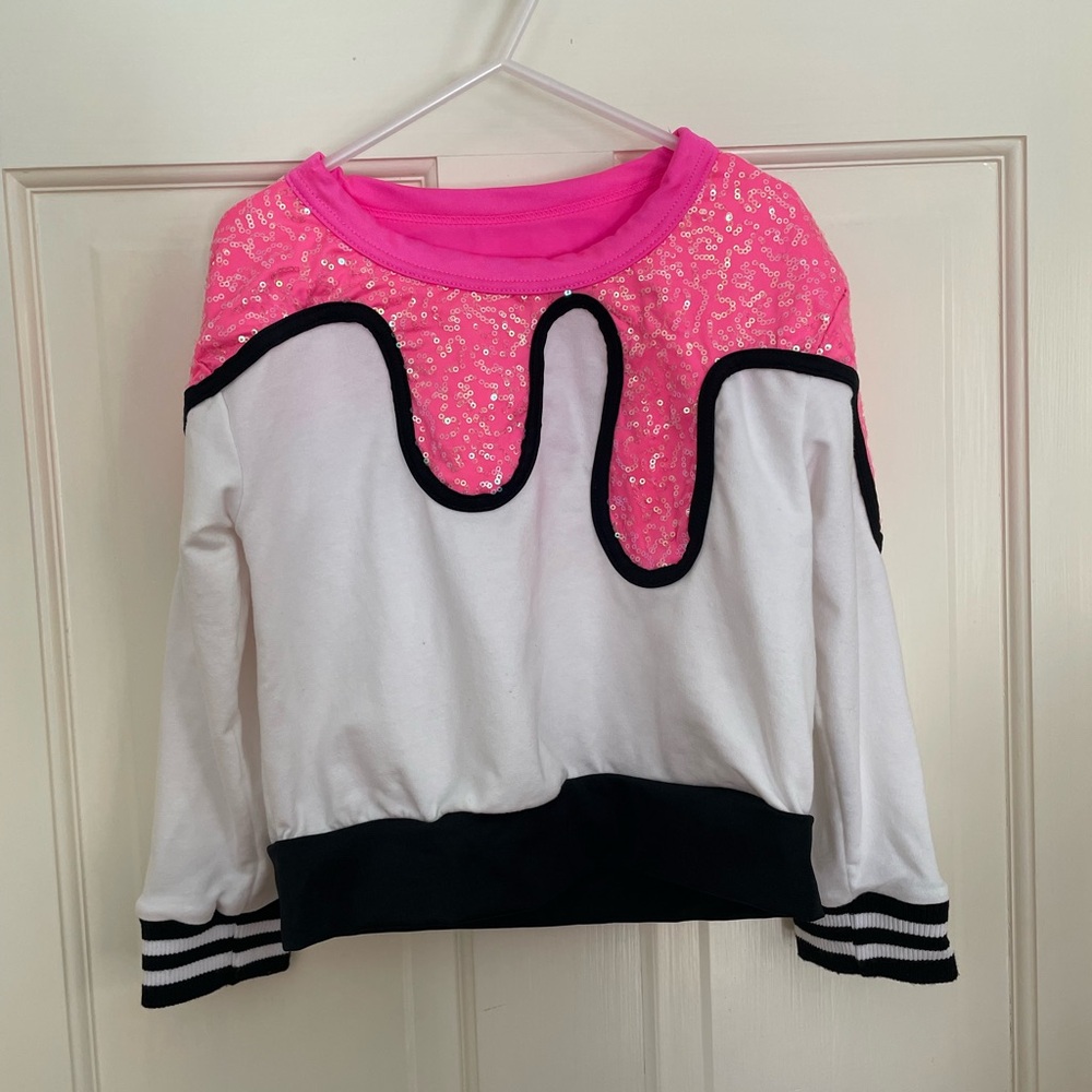 Weissman Pink and White 2 Piece Dance Costume